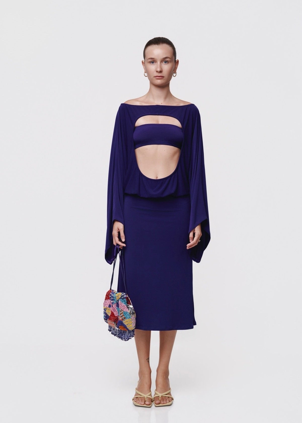 Draped Multiway Dress Purple