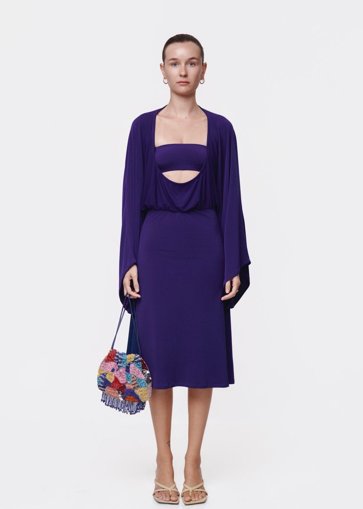Draped Multiway Dress Purple