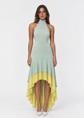 Ruffle Maxi Dress Green