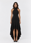 Ruffle Maxi Dress Black